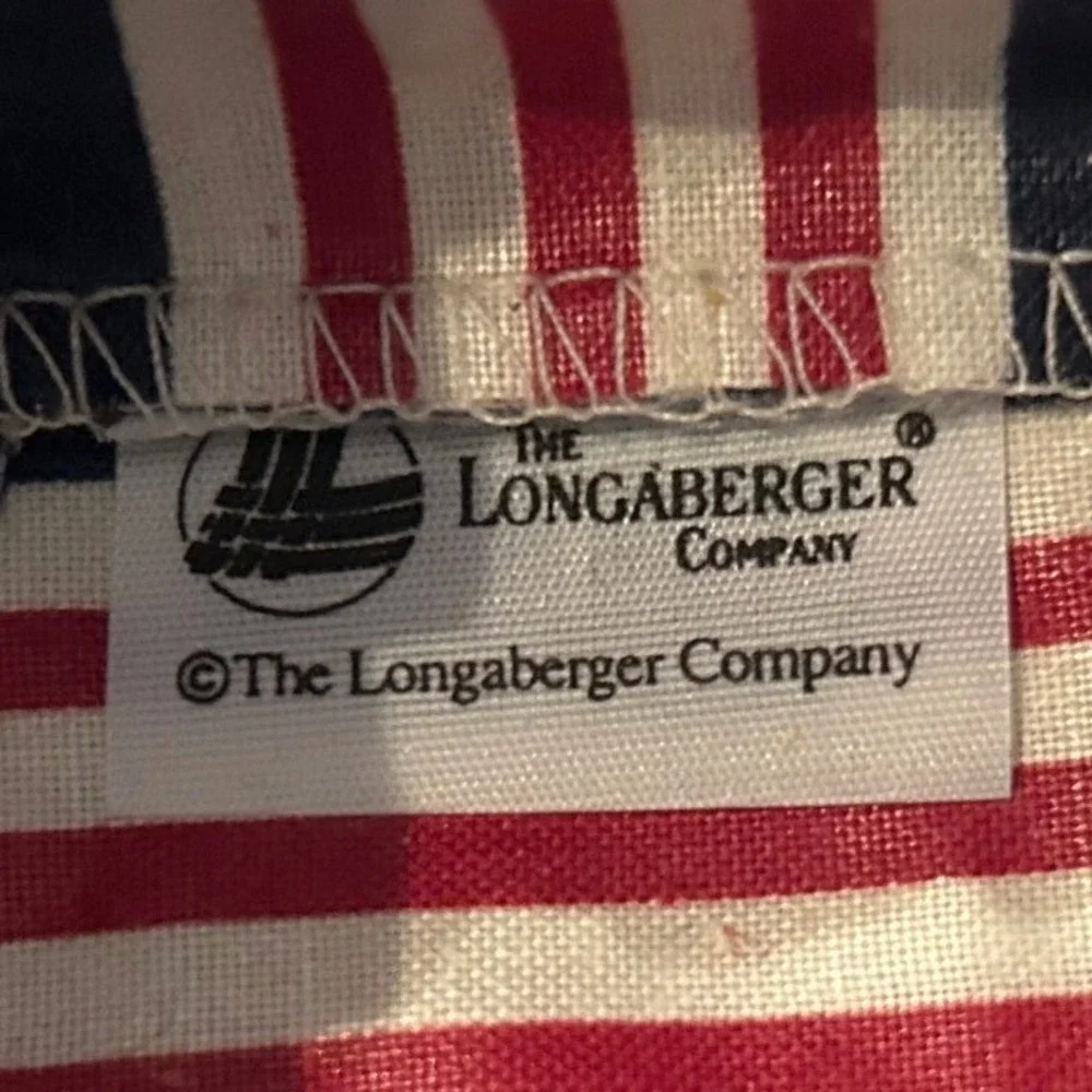 Vintage 90s Longaberger Basket 1997 Patriotic Americana Handwoven Collectible